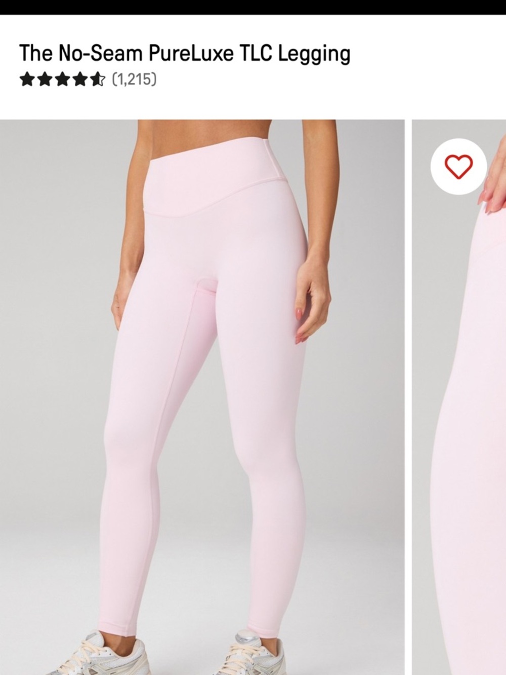 Fabletics No-Seam High-Rise Legging - Light Pink
